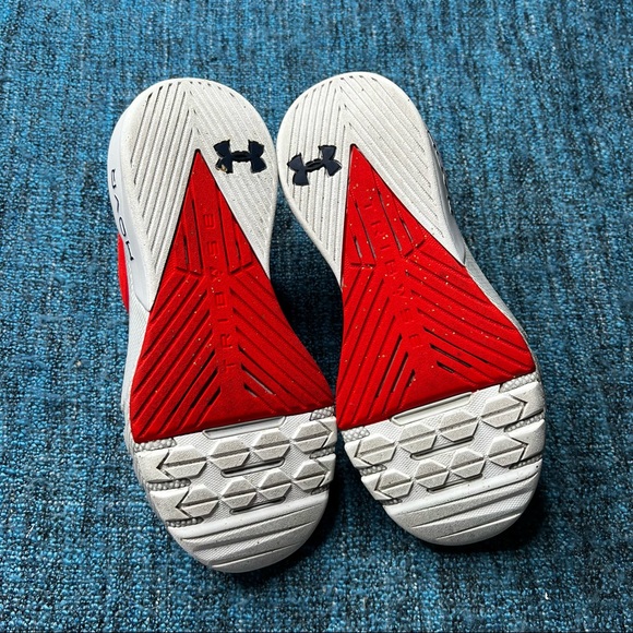 Under Armour Project Rock 2 HOVR Sneakers in Anthem Red Halo Gray - Picture 8 of 9